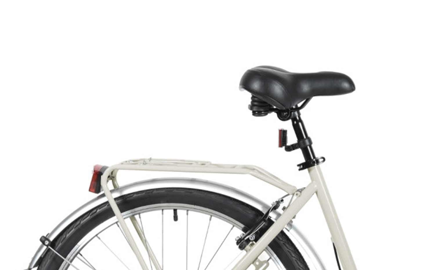 CLOOT Leichtes Urban-Fahrrad 26 Zoll mit 6 Gängen Ergonomischer Verstellbarer Sattel Gepäckträger Beleuchtung den Täglichen Gebrauch Retro-Design für Damen und Herren Körpergröße 1,59–1,83