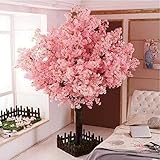 Árbol de Cerezo Artificial Rosa – Impresionante decoración Floral for Bodas, Interiores y Exteriores | Gran árbol de Flores Rosadas(2mx1.8m)