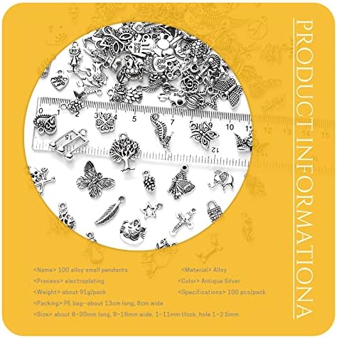 Nadinsta 404 Pièces Charms Pour Bracelet, Mixte Breloques Creation Bijoux, DIY Breloques, Pendentif Résine Pour Colliers, Bracelets, Boucles D'oreilles, Fournitures Artisanales