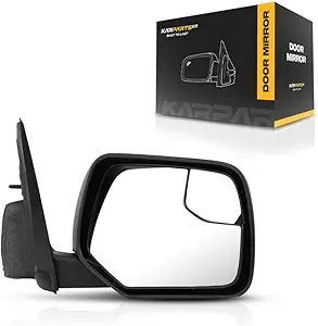 KarParts360 Replacement Passenger Side Power Door Mirror for Ford Escape (Non-Heated Textured Black Integrated Spotter)