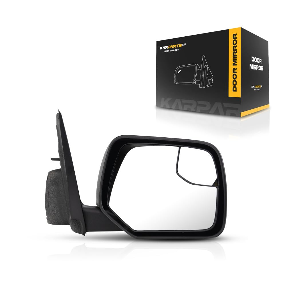 For Ford Escape 2010 2011 2012 Door Mirror Passenger Side | Power View | Outer | Rear | Non-Heated | w/Integrated Spotter | Textured Black |
