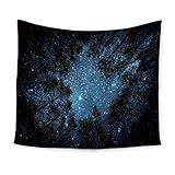 N / A Schöner Nachthimmel Wandteppich Hauptdekoration Wandbehang Wald Sternennachtteppich Wohnzimmer Schlafzimmer Schlafzimmer Nachttuch O65 150cmx130cm