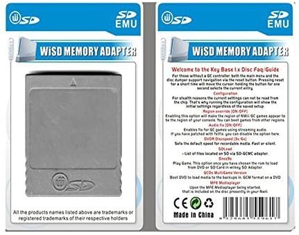 Key SD Memory Card Stick Converter Adapter for Nintendo Wii Gamecube