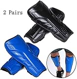 2 Pairs Soccer Shin Guards For Youths and Adults, Lightweight Protective Gear Soccer Equipment...