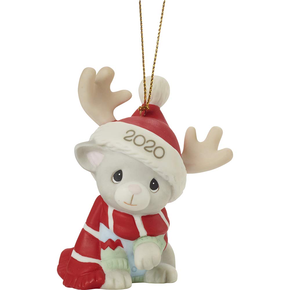 Precious Moments Multi Color Dated 2020 Cat Ornament, Multi