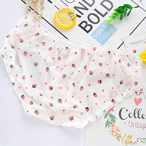 Joyralcos Japanese Stawberry Print Bikini Panties 2 Pack Briefs Cosplay Anime Underwear (Transparent Style) #TOP5