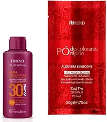 Kit Banho de Lua Ox 30 Volumes 75ml e Pó Descolorante Rápido Aloe Vera 50g - Genérico