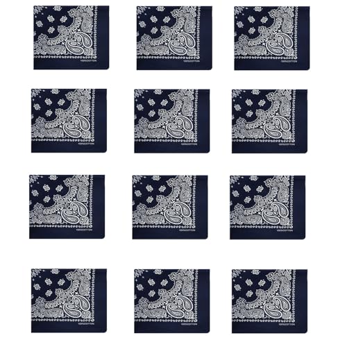 Bandanas carrés contre la poussière en cyclisme COOLHOOD bleu marine lot de 12