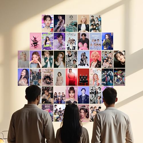 Image of K-Pop Poster Collage Set of 54 (4x6 Inch) - Aesthetic Wall Art of Top K-Pop Idols, Singers & Korean Celebrities | Prints for Kpop Room Decor, Fan Gifts, Dorm Makeovers & K-Pop Collectors