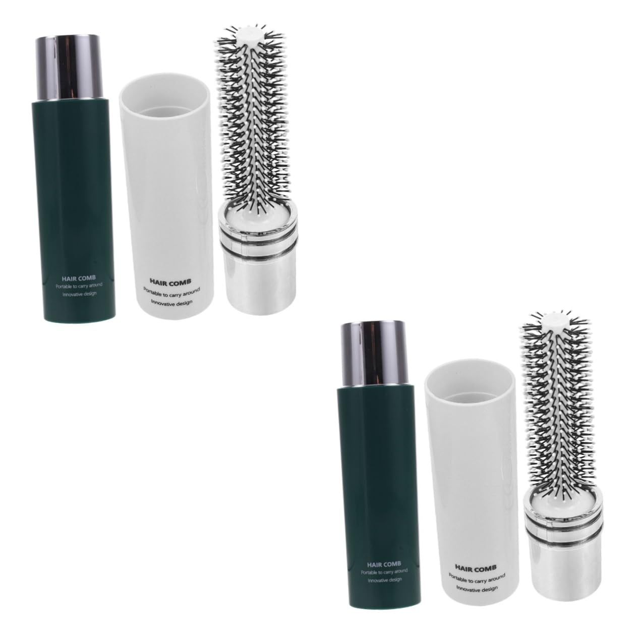 Healeved 4piezas Cepillo De Viaje Para Moldear Cabello Rizado Cepillo Antitirones Compacto Para Tipo De Cabello Masajea y Desenreda Fácil De Llevar y Usar