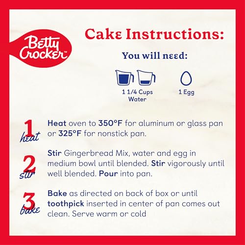 Image of Betty Crocker Gingerbread Cake and Cookie Mix, 14.5 oz. (Pack of 12)