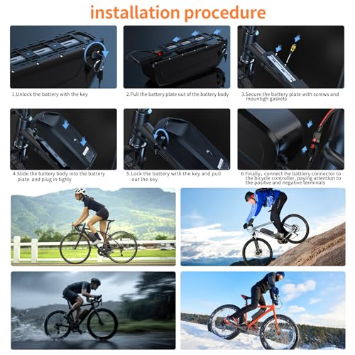 36V Ebike Battery 17.5Ah 25A BMS 4500mAH Cell Electric Bike Lithium Battery Pack with Charger for Bafang Voilamart Aw Tongsheng Motor, 36 volt Electric Bicycle battery for 100W -750W Motor (UK Stock) - Image 7