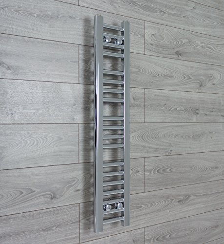 companyblue Toallero Climatizado Radiador Plano Tipo Escalera Cromado de 200mm de Ancho para Estilo de Baño Elegante - Acero, 200 x 1000mm