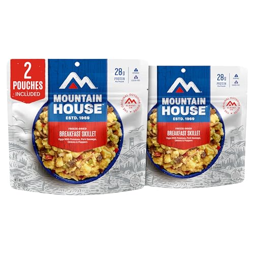 Mountain House Freeze-Dried Breakfast Entree | Backpacking Meals for Camping and Hiking 4 Servings 30-Year Shelf-Life 2-Pack