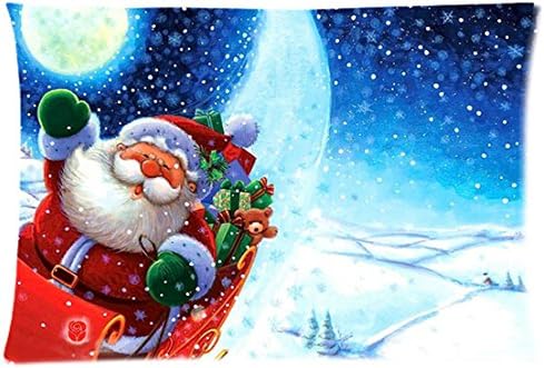 Best Present Of Santa Claus Festival Merry Christmas Popular 20" x 30" Bedding Sets Pillowcase Best Pillow Cover For Home