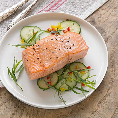 Vital Choice Wild Caught Pacific King Salmon, Frozen, 6 Oz Portions, Skin-On/boneless (Pack of 6), King Salmon, Seafood, Sustainable Seafood, Omega-3