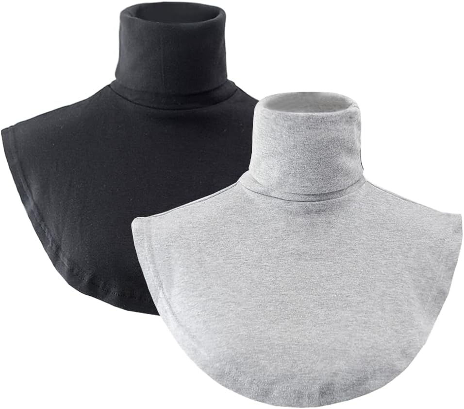Joyci Fashion Turtleneck False Collar Winter Unisex Cotton Simple Dickey Collar - Image 2