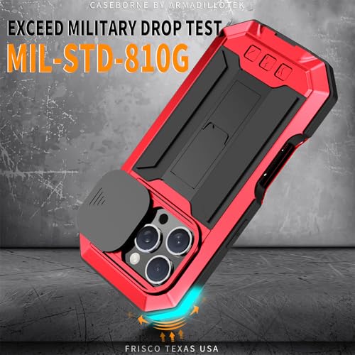Protection intégrale iPhone 16 coque métal rouge avec vitre écran intégrée - 3