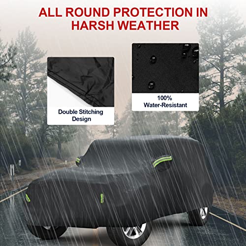 Image of Full Exterior Cover Custom,for Fit 1997-2023 Jeep Wrangler 2 Door JK JL TJ YJ CJ,210T Fabric is Windproof and Waterproof