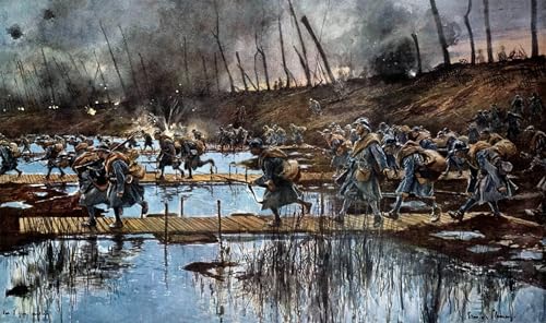 Póster de lienzo de la Primera Guerra Mundial: cuadro histórico de 60x90cm