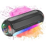 PARKVISION Solar Magnetic Bluetooth Speaker for Golf Carts - IPX7 Waterproof 30W Outdoor Speaker with 5000mAh Battery, Deep Bass & 24H Playtime, Portable Solar Charging for Camping Beach Parties