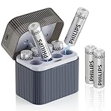 Philips AA Lithium Rechargeable Batteries 1.5V 3600mWh 8 Pack with Smart Charger