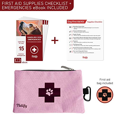 Dog Travel Bag Week Away/Overnight Accessories Organizer - Pet First Aid Pouch - Airline Approved 2 Food Storage Containers and Collapsible Bowls Water Resistant for Small, Medium & Large Dogs Pink - Thumbnail 5