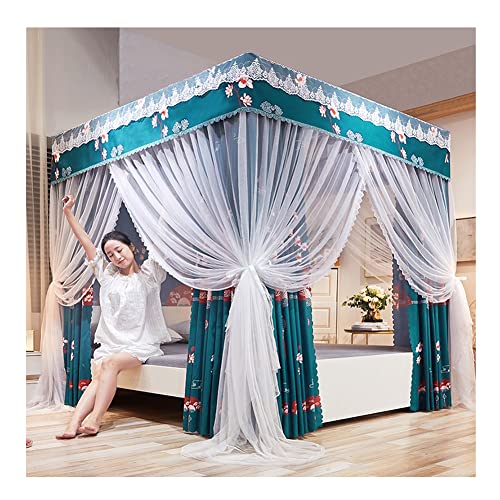 Moustiquaire à baldaquin de lit double rideau de lit décoratif chambre 200x220cm