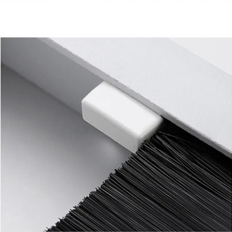 Protezione da tavolo, 1 pezzo in alluminio 200 x 96 mm cavo da scrivania in PC con passacavi per scrivania da ufficio con spazzola nera organizer per cavi
