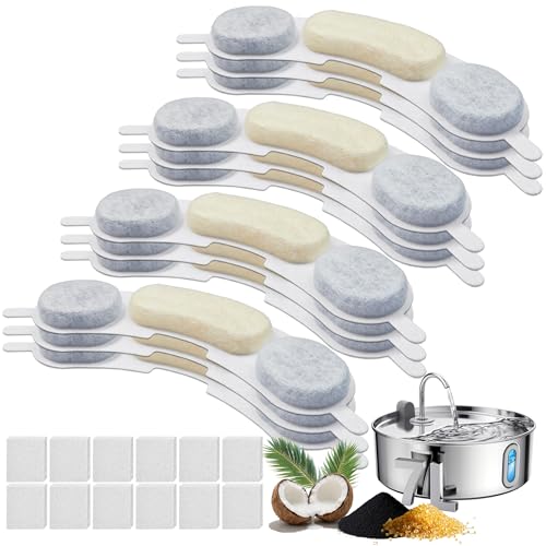 15% off - TOGGATH 12+12 Pcs Dog Water Filters Replacement Compatible with Smartoo 7L/236oz/1.8Gal Stainless...