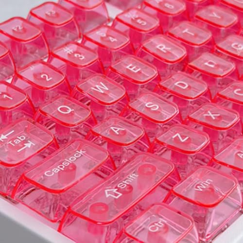 Teclas de gelatina transparentes de color rosa para crear tu teclado mecánico artesanal 4