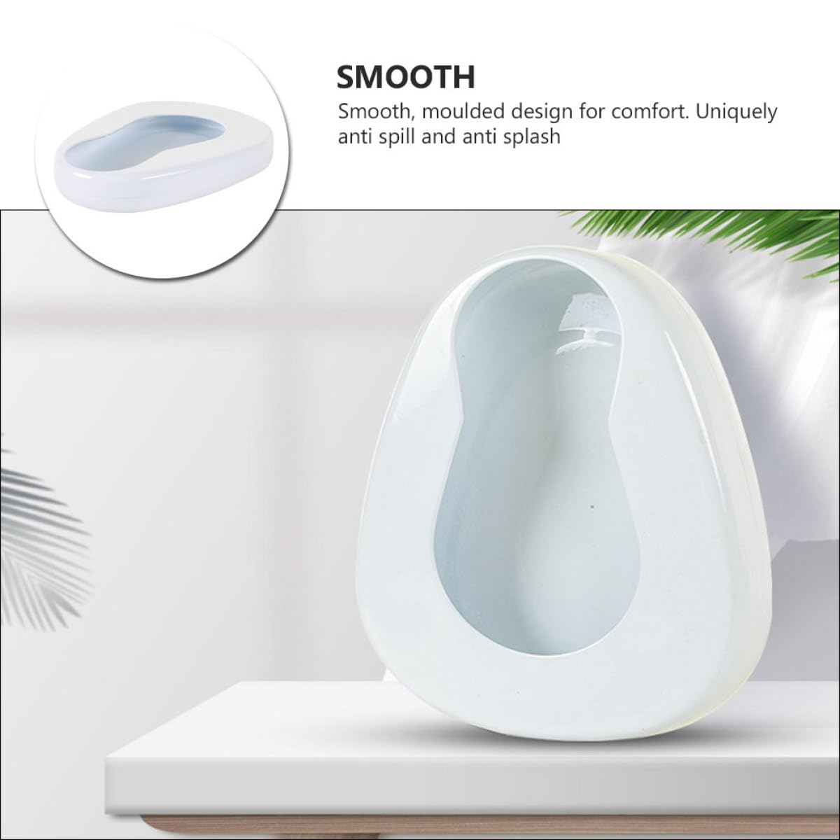 DOITOOL Bettpfanne Design Emaille Ergonomischer aus Form Tragbare mit Praktisches für Bettlägerige Ältere Menschen und Schwangere für Heimgebrauch