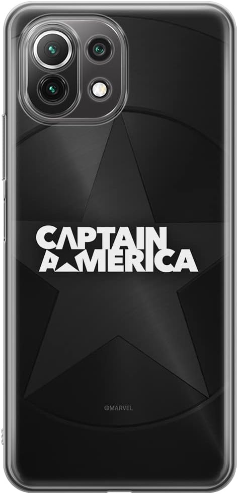 Ert Group Xiaomi 11 Lite 4G/5G Original and Official Marvel Licensed Captain America 023 Mobile Phone Case, TPU Case
