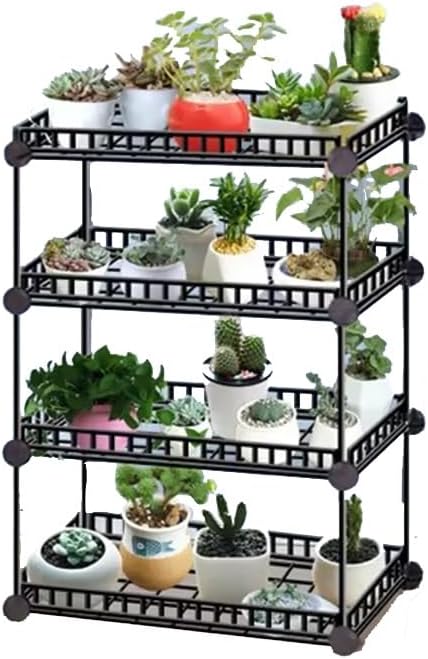 3 Tier Greenhouse Plant Racks and Shelves Freestanding Outdoor Plant Racks Tiered Garden Plant Racks for Potted Plants Planters or Trays Simple Combination Multi-Tier Balcony Succulent Planters ( Size