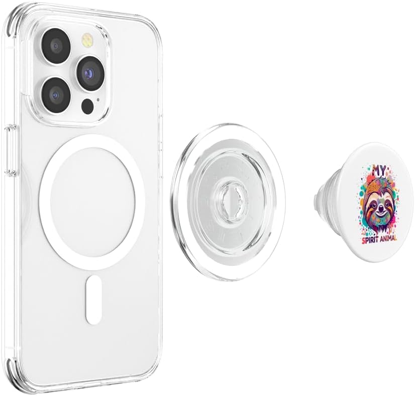 My spirit animal design for sloth lover and sloth PopSockets MagSafe PopGrip for iPhone