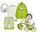 6 Pcs 22 inch Reborn Dolls Clothes Green Dinosaur Outfits for 20-22 inch Reborn Baby Girl and Boy Doll Clothes