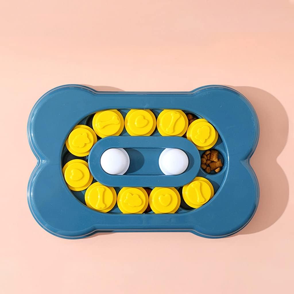 Dog Puzzle Toys Turntable Slow Feeder Food Bowl Slowly Eating Bowl Pet Dogs Game (Color : A, Size : 3020cm) (B 30 * 20cm)