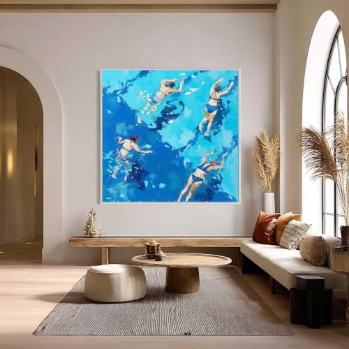 Cuadro abstracto de piscina: láminas de arte acuático para decoración 3