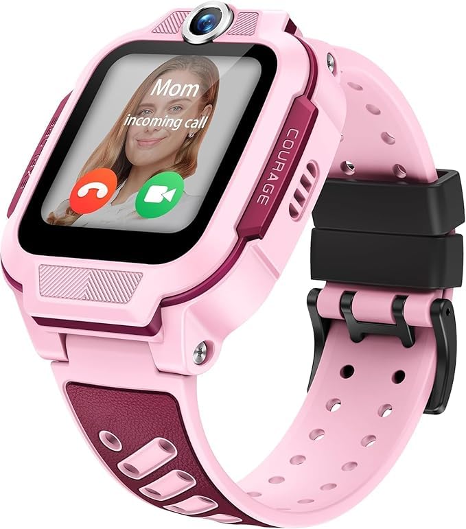 Image of imoo Z3 Kids Smartwatch, 4G Video /Voice Call & Real-time GPS Tracker, 1.5″ HD Screen IP68 20m Waterproof, 8GB Large Storage Parent Control and Safety Protection(Pink) (Pink)