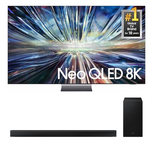 Image of Samsung QN85QN900DFXZA 85 Inch Class QN900D Neo QLED 8K Smart TV with a Samsung HW-B750D 5.1Ch Soundbar and Subwoofer with Dolby Digital (2024)