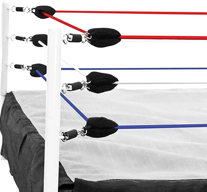 Figures Toy Company Create Your Own 3 Piece Ring Rope Set for Large 21.5 x 21.5 Inch Wrestling Action Figure Rings