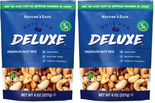 Nature's Eats Deluxe Mixed Nuts, Almonds, Cashews, Peanuts & More - 8 oz (Pack of 2) image 4
