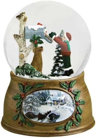 Roman Child and Dog Checking Mailbox Musical Glass Plays Tune"TOYLAND"