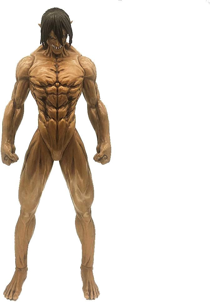 Amazon Com Jialingbao Attack On Titan Action Figures 45cm Eren Yeager Figure Founding Titan Pvc Nendroid Model Toys Games