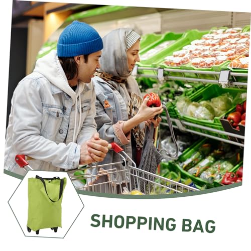 PartyKindom Einkaufstasche Zum Mitnehmen Einkaufstasche Groß Einkaufswagen Mit Rädern Faltbare Einkaufstasche Faltbare Einkaufstüte Große Einkaufstasche Wiederverwendbare Einkaufstüte Metall – Bild 7
