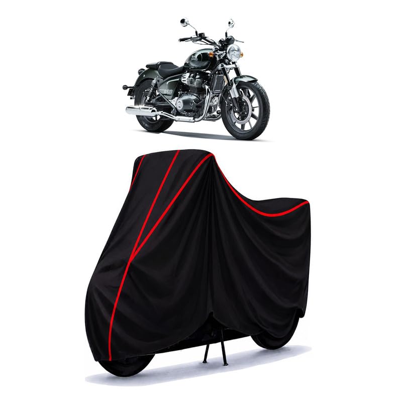 Image of Super Meteor 650 Interstellar Water Resistant Bike Cover for All Motorcycles & Rain | Heavy Duty | UV Protection, Dustproof, Scratchproof | All Weather Two Wheeler Cover with Elastic Bottom