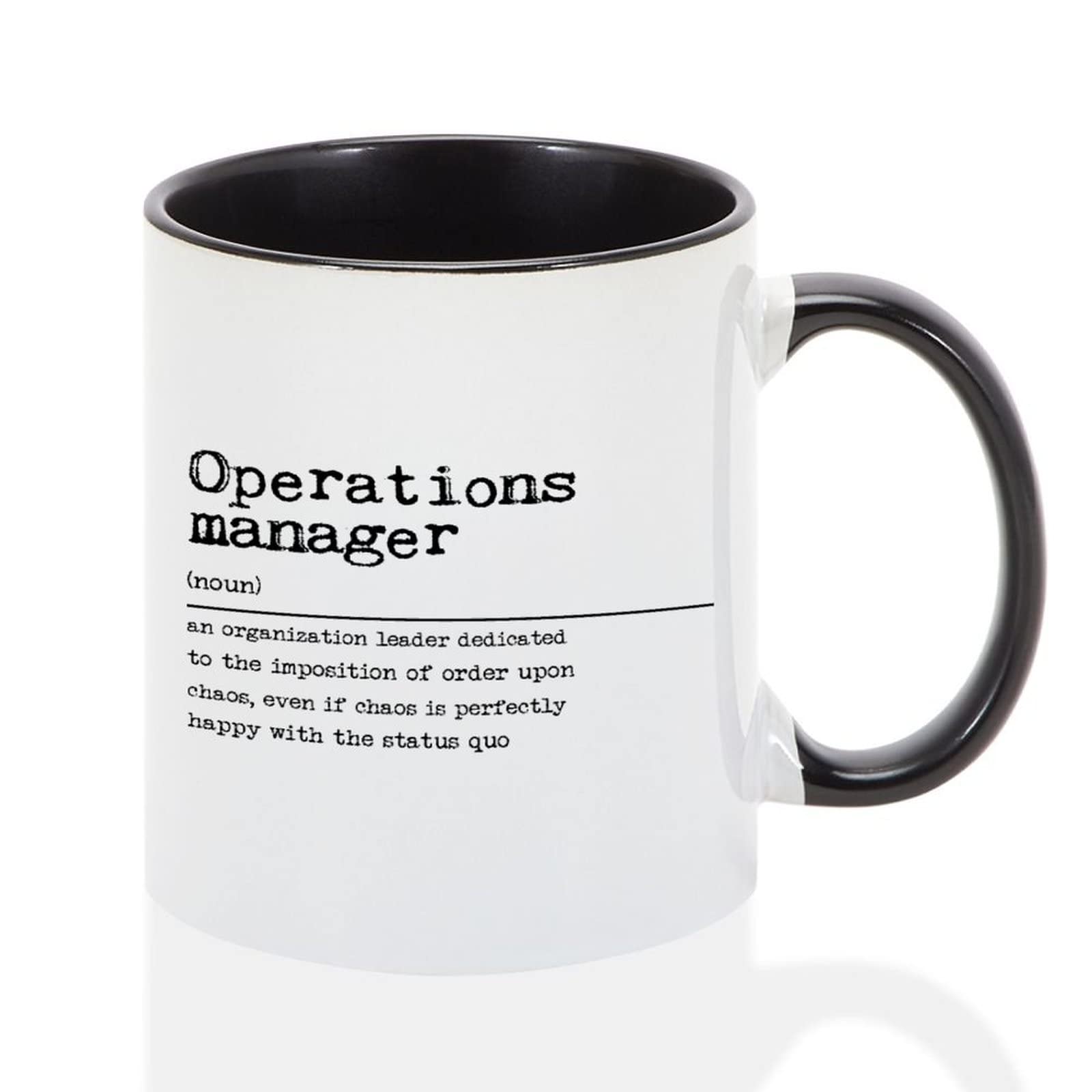 Funlucy Operations Manager Definition Coffee Mug - Funny Operations Manager Mug - Operations Manager Definition Two Tone Black Mug - Operations Manager Mug Novelty Cup 11 Oz