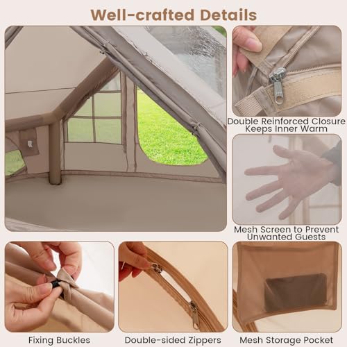 Carpa Inflable para Camping para 4-6 Personas con Bomba miniatura 7