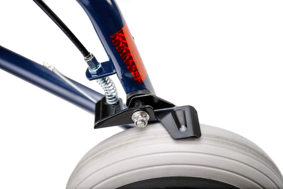 FabaCare Rollator Actimo Delta, 3-Rad-Rollator, Gehhilfe blau, Korb, Tablett, Feststellbremsen, Höhe verstellbar, Heimrollator mit 3 Rädern, bis 120 kg