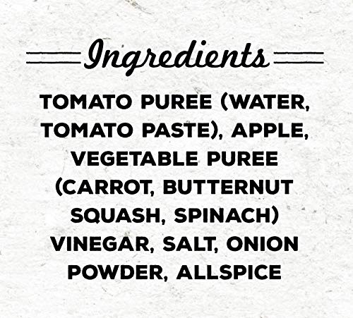 True Made Foods Vegetable No Added Sugar Ketchup, Paleo Certified, Keto, Whole30, Non-GMO, 18oz Glass Bottle
